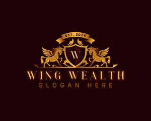 Luxury Pegasus Crest logo design