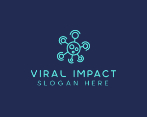 Contagious Virus Bacteria logo design