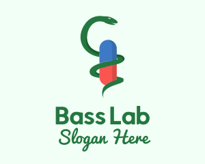 Medical Laboratory Pill logo design