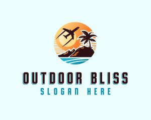 Sunset Island Tour logo design