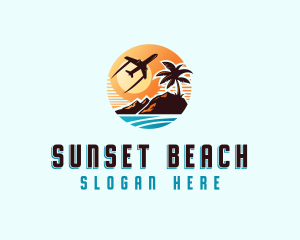 Sunset Island Tour logo design