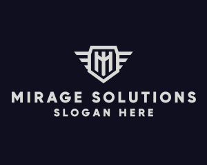 Industrial Wing Shield logo design