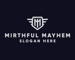 Industrial Wing Shield logo design