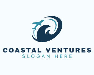 Airplane Wave Tourism logo design