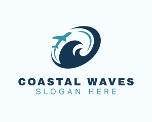 Airplane Wave Tourism logo design