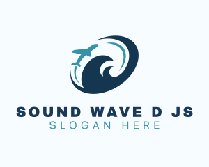 Airplane Wave Tourism logo design