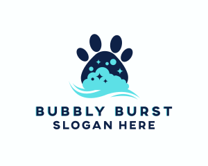 Pet Paw Bath logo design