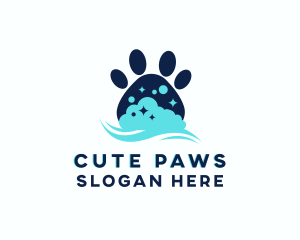 Pet Paw Bath logo design