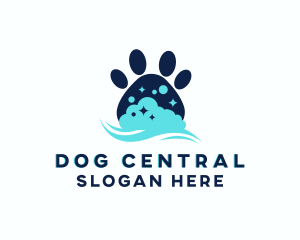 Pet Paw Bath logo design