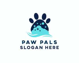 Pet Paw Bath logo design