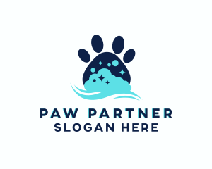 Pet Paw Bath logo design