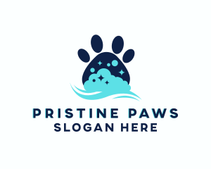 Pet Paw Bath logo design