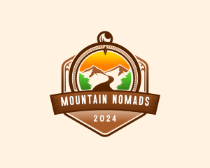 Mountain Compass Adventure logo design