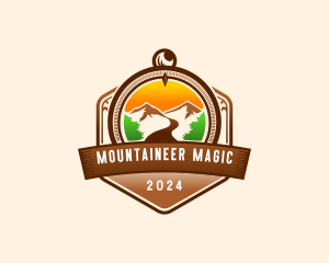 Mountain Compass Adventure logo design