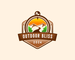 Mountain Compass Adventure logo design