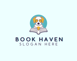 Book Reading Dog logo design