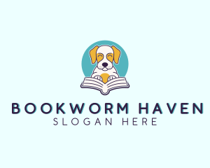 Book Reading Dog logo design