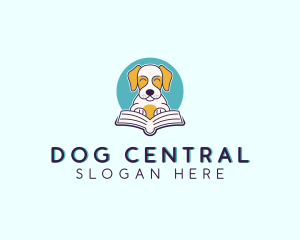 Book Reading Dog logo design