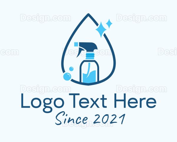 Water Droplet Spray Logo