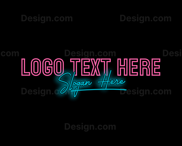 Colorful Neon Wordmark Logo