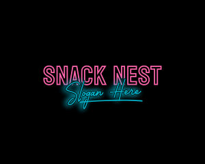 Colorful Neon Wordmark logo design