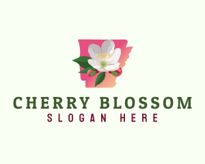 Apple Blossom Flower Arkansas logo design