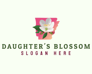 Apple Blossom Flower Arkansas logo design