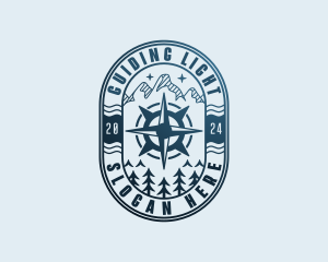 Travel Trekking Compass Destination logo design