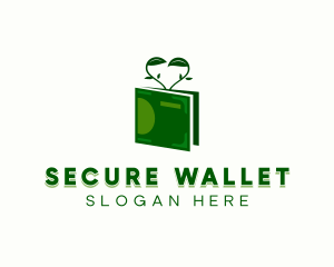 Heart Leaf Wallet logo design