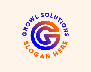 Gradient Software Letter G logo design