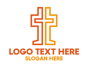 Geometric Christian Cross  logo