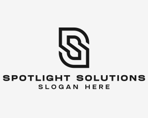 Minimalist Path Letter S logo design