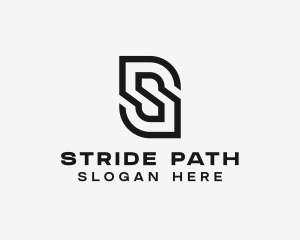 Minimalist Path Letter S logo design