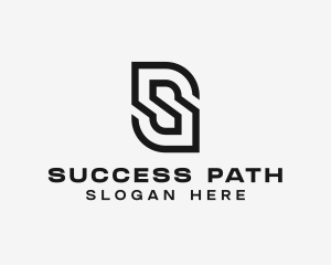 Minimalist Path Letter S logo design