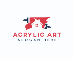 House Brush Painting  logo