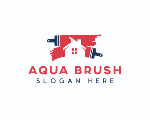 House Brush Painting  logo design