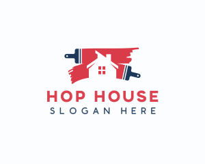 House Brush Painting  logo design