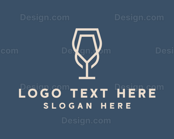 Beverage Wine Glass Logo