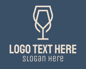 Beverage Wine Glass Logo