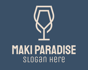 Beverage Wine Glass logo design