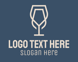 Wine - Minimalist Wine Glass logo design