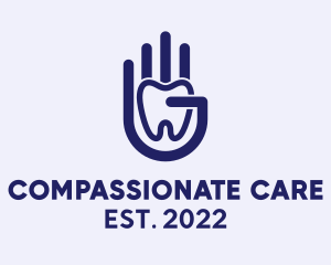 Hand Teeth Dental Care  logo design