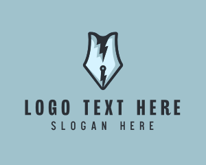 Fast Writing Pen logo design