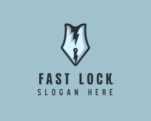 Fast Writing Pen logo design