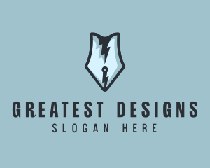 Fast Writing Pen logo design