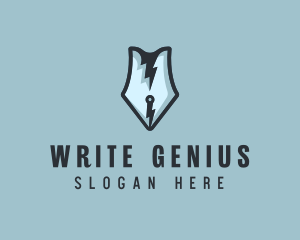 Fast Writing Pen logo design