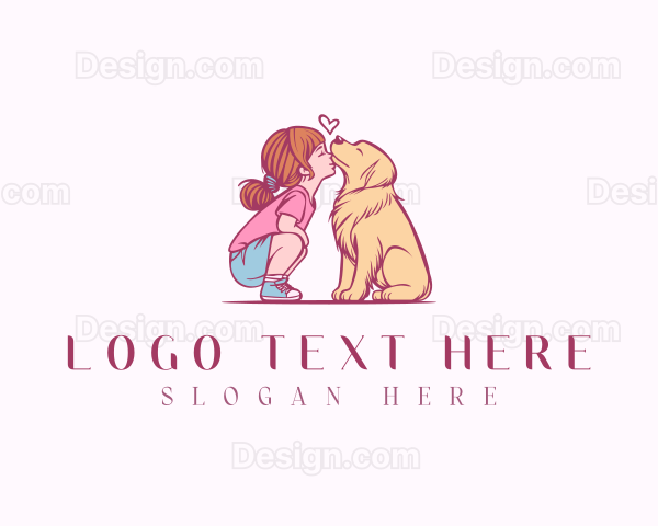 Child Pet Dog Logo