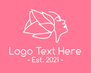 Petal Flower Woman logo