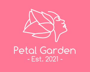 Petal Flower Woman logo design