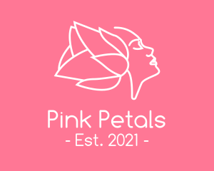 Petal Flower Woman logo design